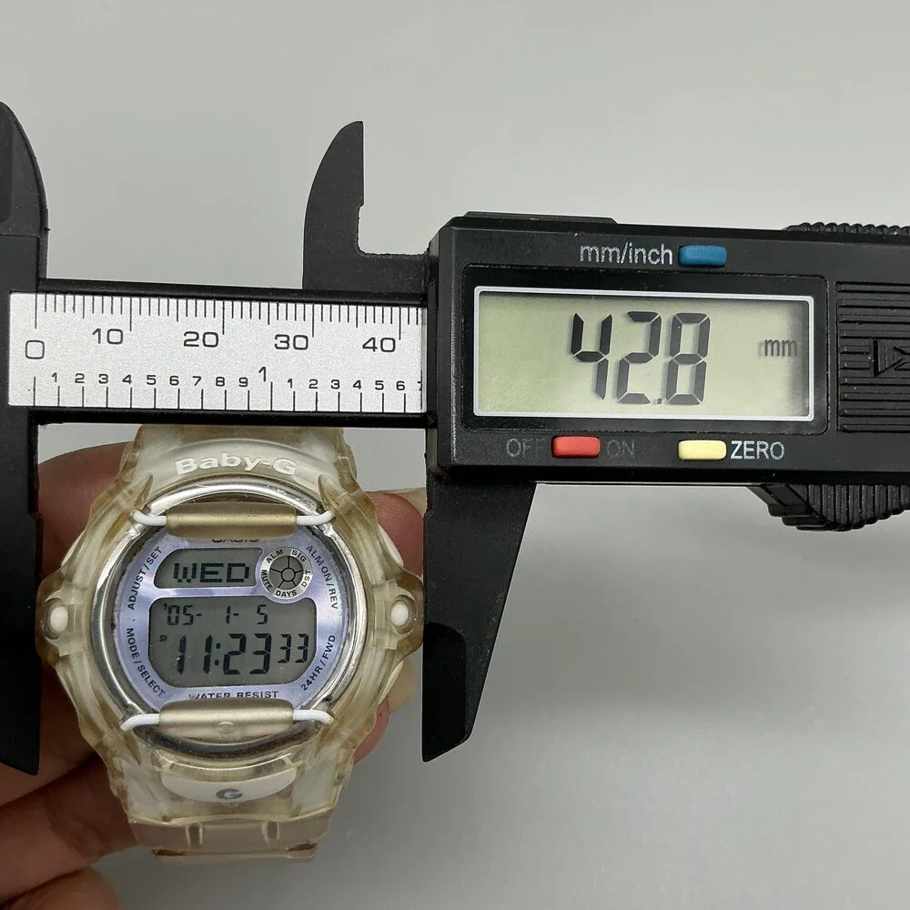 Casio Baby-G BG-169R Women Watch 43mm Gray Digital Clear Resin Alarm New Battery